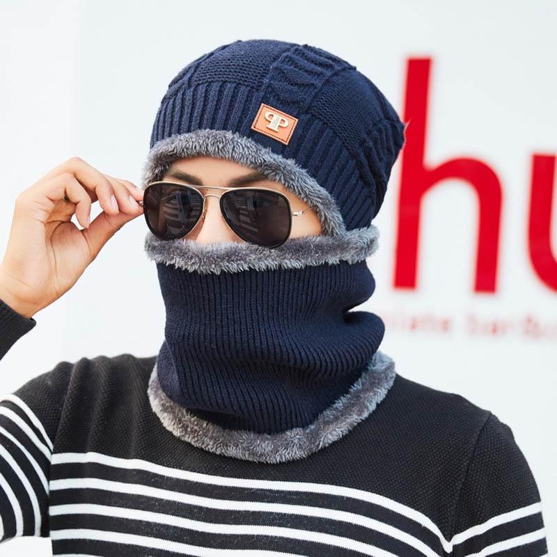 Women Winter Mens Warm Ski Beanie Cap Wool Knit Snow Hat Skull Balaclava Scarf