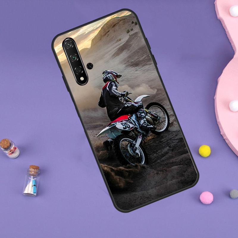 Moto Cross Motorcycle Sports Case For Huawei Nova 11i 3i 7i 5T 11 9 10 SE Y60 Y61 Y70 Y90 Y91 P20 P40 Lite P30 Pro Cover