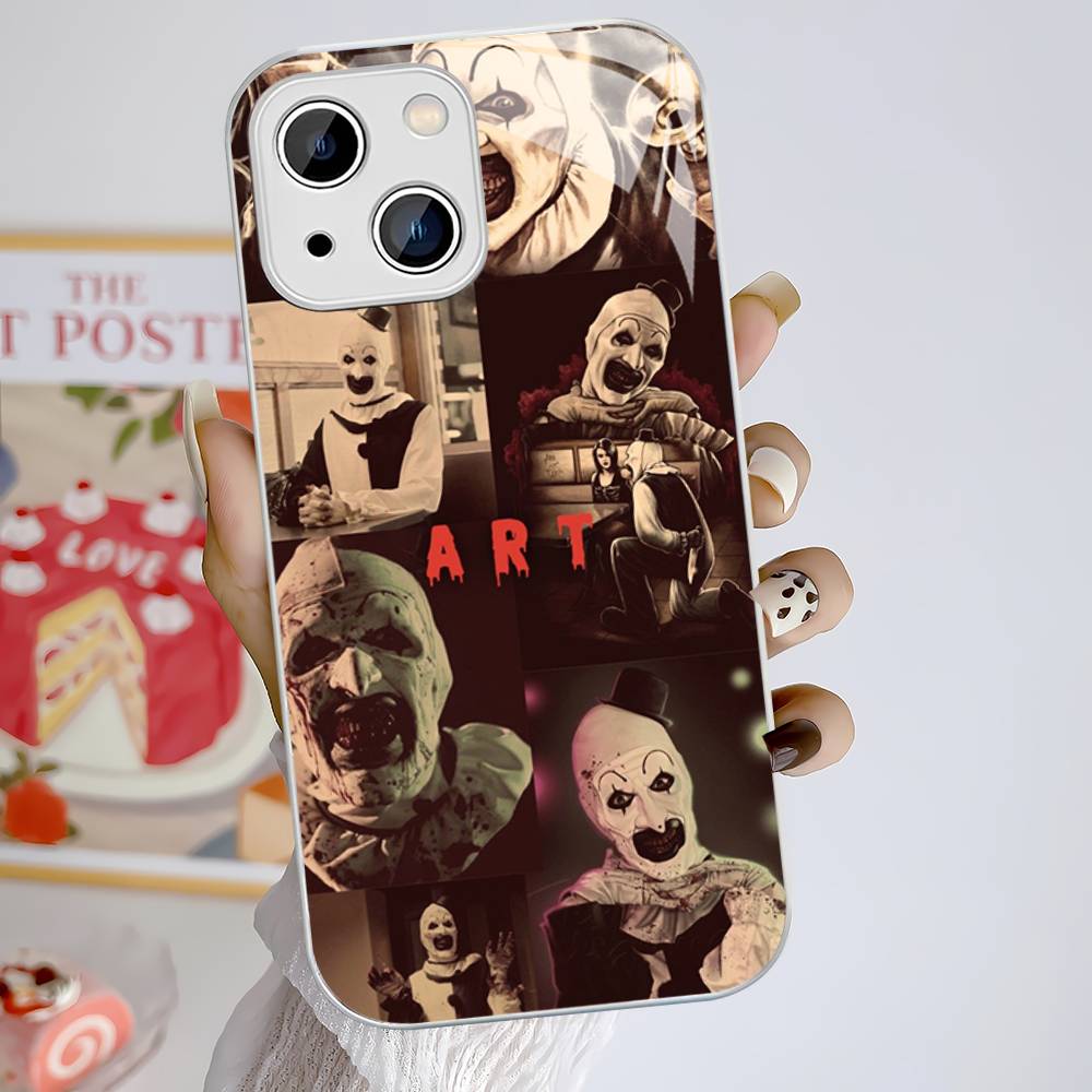 Popular Horror Movie T-Terrifier Tempered Glass For Iphone 14 13 12 11 Pro Mini XS MAX 14Plus X XS XR Cover