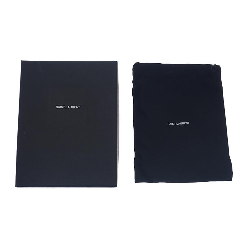 Saint Laurent 668274BOWA11000 Trefoldig lommebok svart Kalveskinn Dame