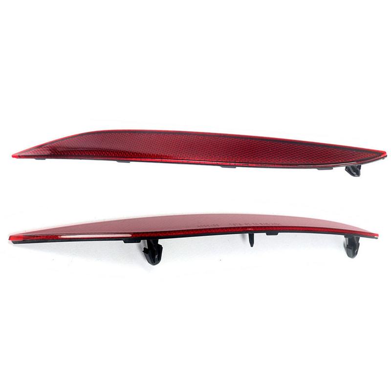 1Pair Left & Right Red Bumper Reflex Reflector Light Lamp 1034342-00-C 1034343-00-C for Tesla Model X 2016-