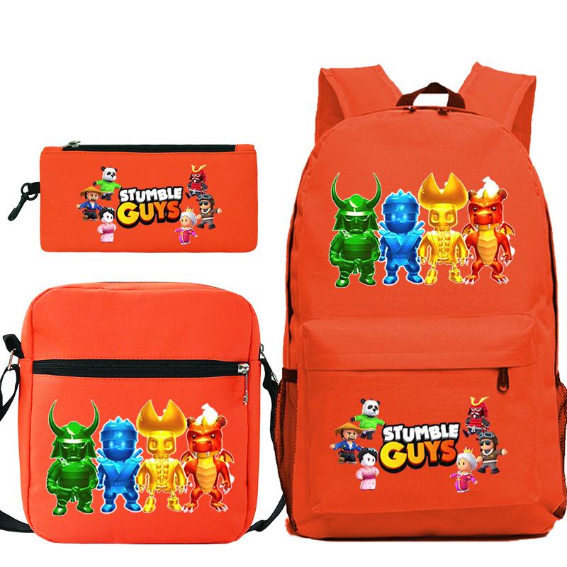 Game Merchandise Printed Children'S Schoolbag Set Teen Backpack Three-Piece Set