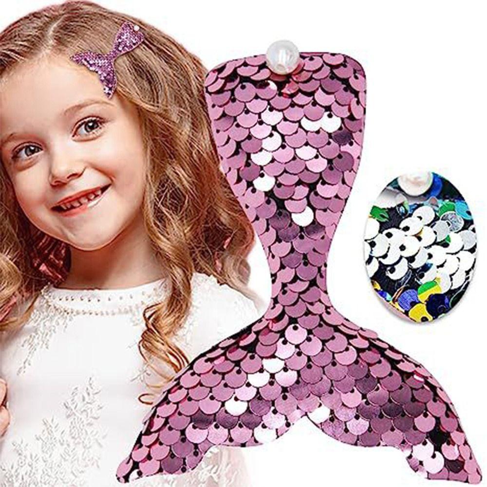

Girls Gift Sequin Hair Clip Barrette Sequin Hairpin Children Hairpins Headwear Mermaid