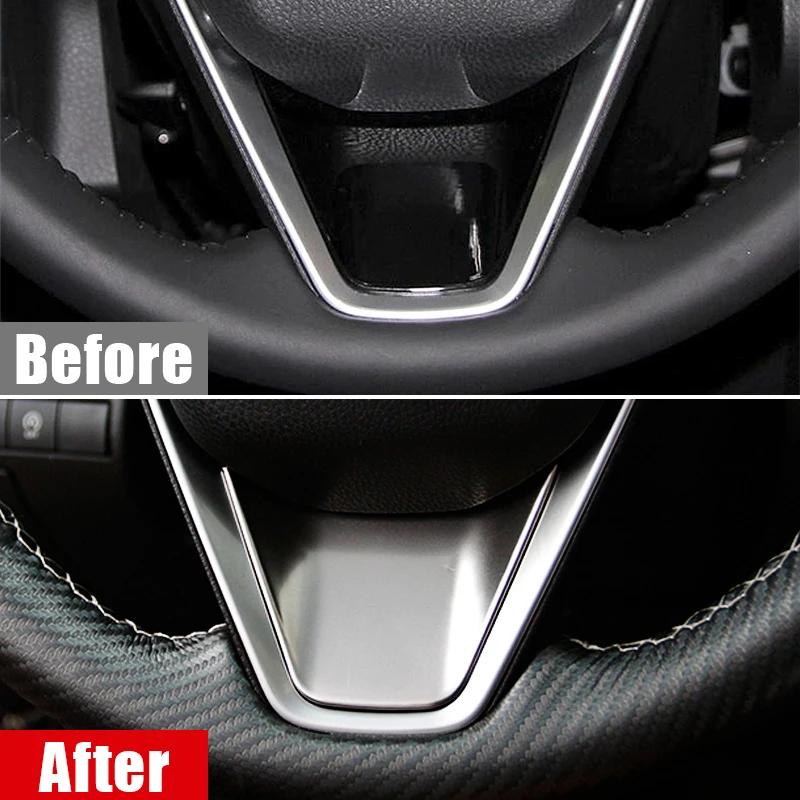 For Toyota Camry XV70 70 2018 2019 2020 2026 2026 2026 Stainless Car Steering Wheel Decor Sticker Trim Strip Interior Accessorie