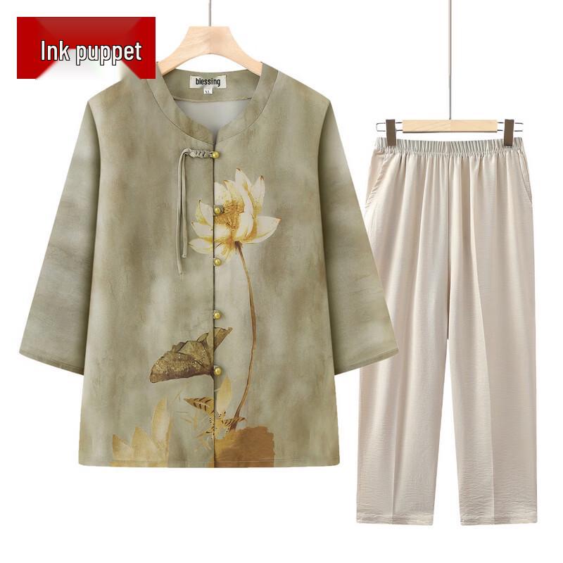 Elderly Women's Chinese Style Summer Blouse