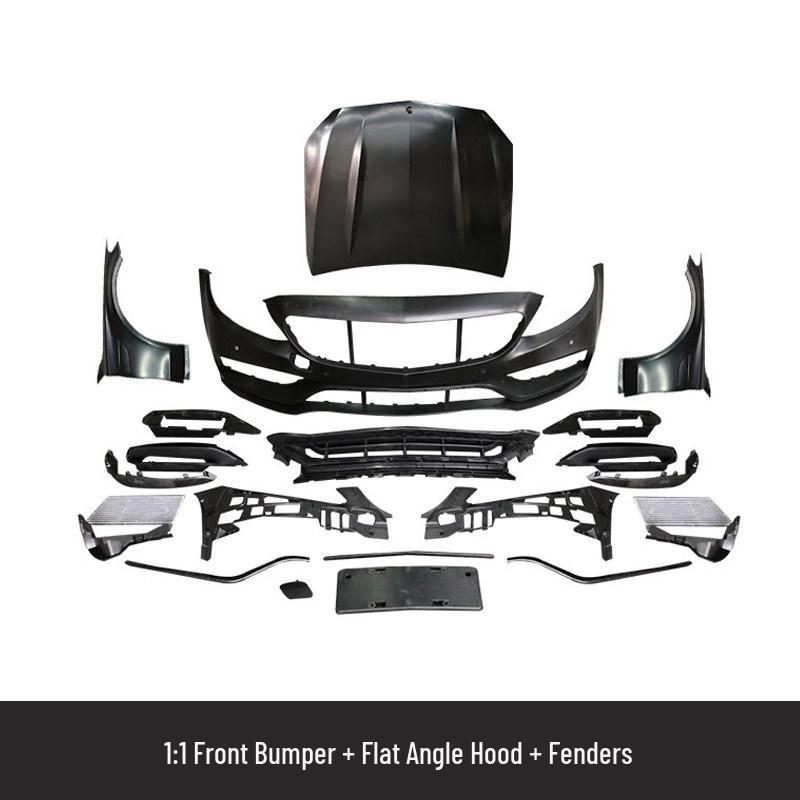 W205 Mercedes-Benz C-Class Coupe C260L to C63 AMG/C65 Wide Body Kit: Front & Rear Bumpers