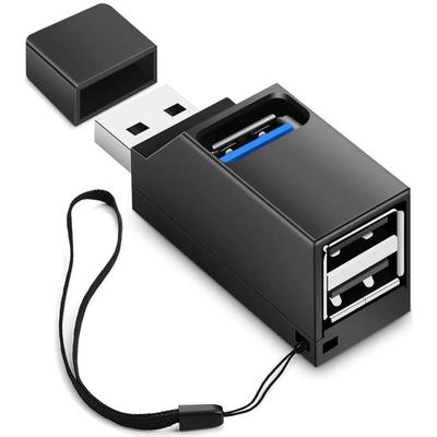 SZSL USB Hub 3 Port Direct Plug Combo Hub Ultra Small Portable Convenient High Speed Data Transfer Compatible with Pro and Other Laptops and Other