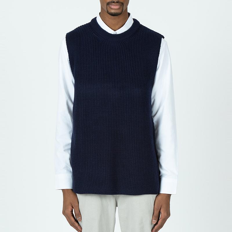 Seuteulaikeu Unknown Knit Vest (Navy)