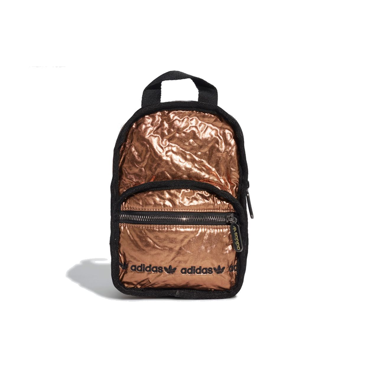 Adidas Originals Trefoil BP Metallic Glossy Personality Large Capacity Casual Trendy Sports Nylon Backpack Mini Women Backpack Gold GF3188 Gold 4870₽