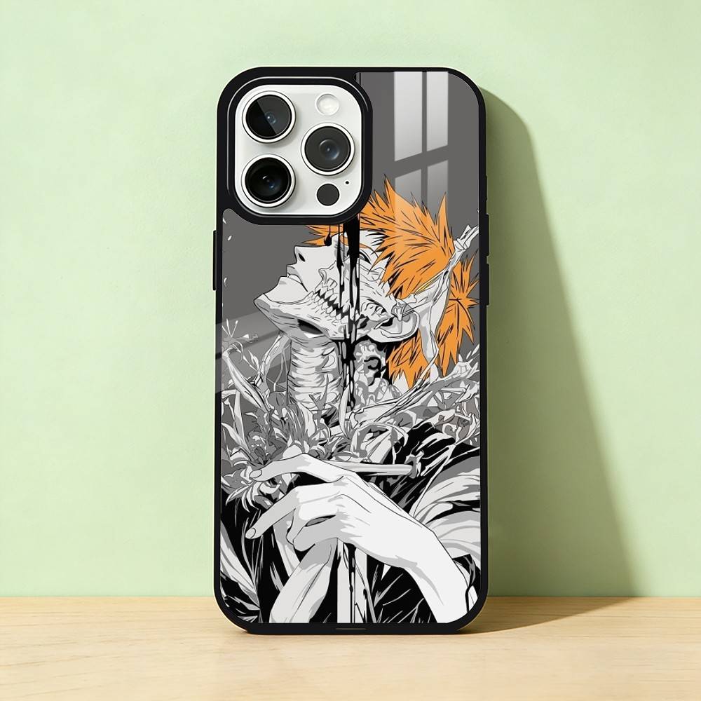 

AAA Anime B-Bleach Kurosaki Ichigo Phone Case For iPhone 17 16 15 14 13 12 11 Pro Max Plus Silver Matte Black Cover iPhoneXSMAX