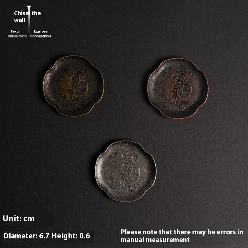 Sous-verre en alliage de zinc, Sous-verre, Accessoires de cérémonie du thé, Coussin de siège pour encens, Petite base porte-encens, S'accorde avec plusieurs styles