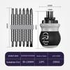 Compact Double-Headed Stubby Ratchet Screwdriver with Phillips & Slotted Bits - Telescopic, Labor-Saving, Forward/Reverse Function