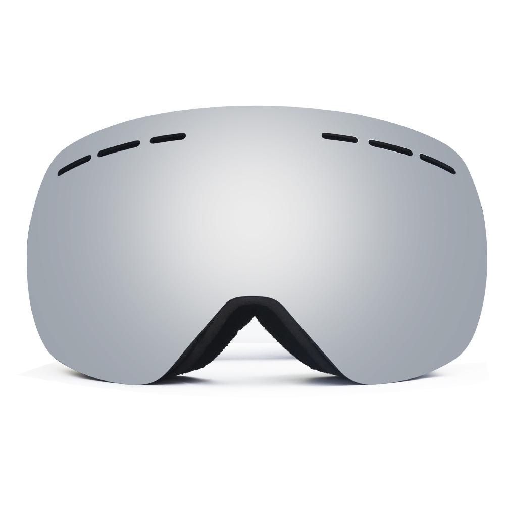 Frameless Double-Layer Anti-Fog Ski Goggles for Myopia - Windproof & Snowproof Spherical Design