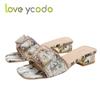 Women's Summer Fashion Slippers, Sequin Bow Decorative Print Trend Wear