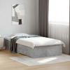 Bed Frame with Drawers Concrete Grey 75x190 cm Engineered Wood