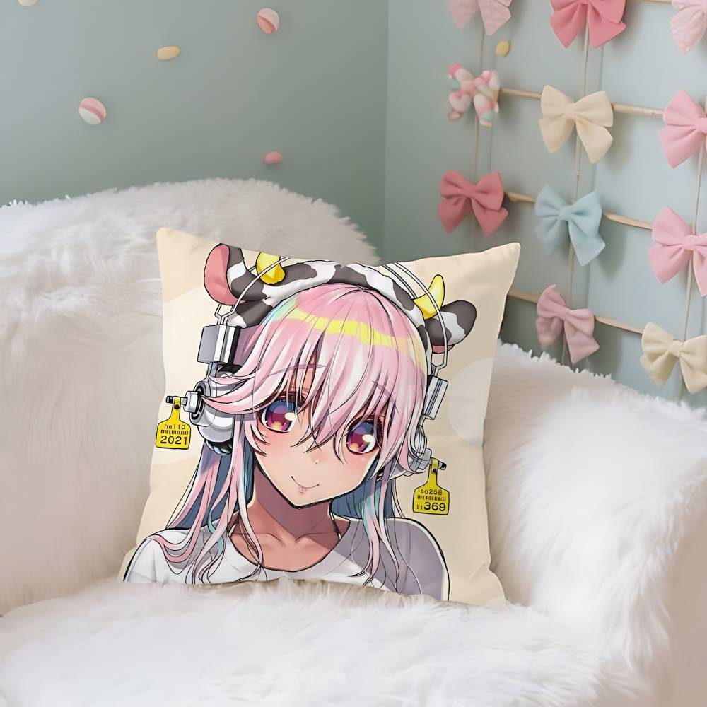 

SSuper SSonicos Case Plush Fabric Soft Pillowcase Double Sided Print Cushion Cover Household Gifts 40x40CM(16x16in)