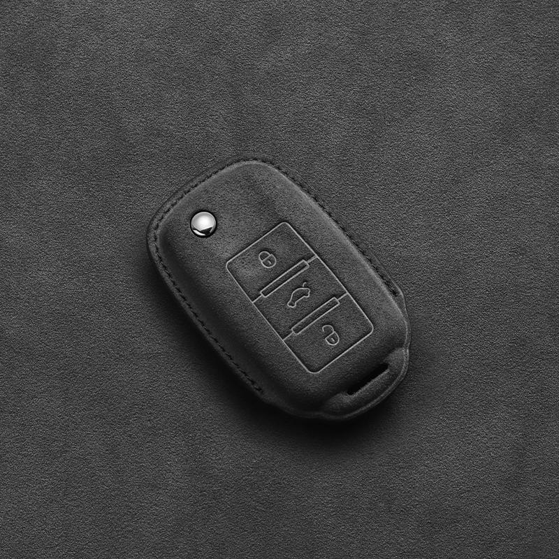 Autoschlüsseletui aus Wildleder für Volkswagen VW Polo Golf Passat Tiguan Käfer Caddy T5 Up Eos Skoda Octavia Seat Leon Altea