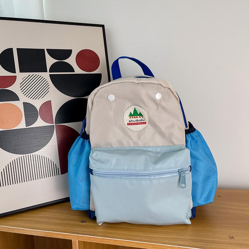 Cute Children Dual Backpack For Kindergarten With Breathable Oxford Fabric And Cushioned Straps