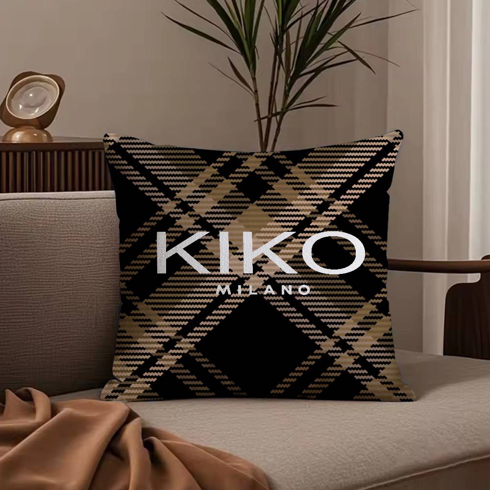 

Cosmetics Brand K-Kiko Pillow Case Anti-dustmite Pillowcase Invisible zipper silky short plush Sofa cushion cover 30cmx30cm