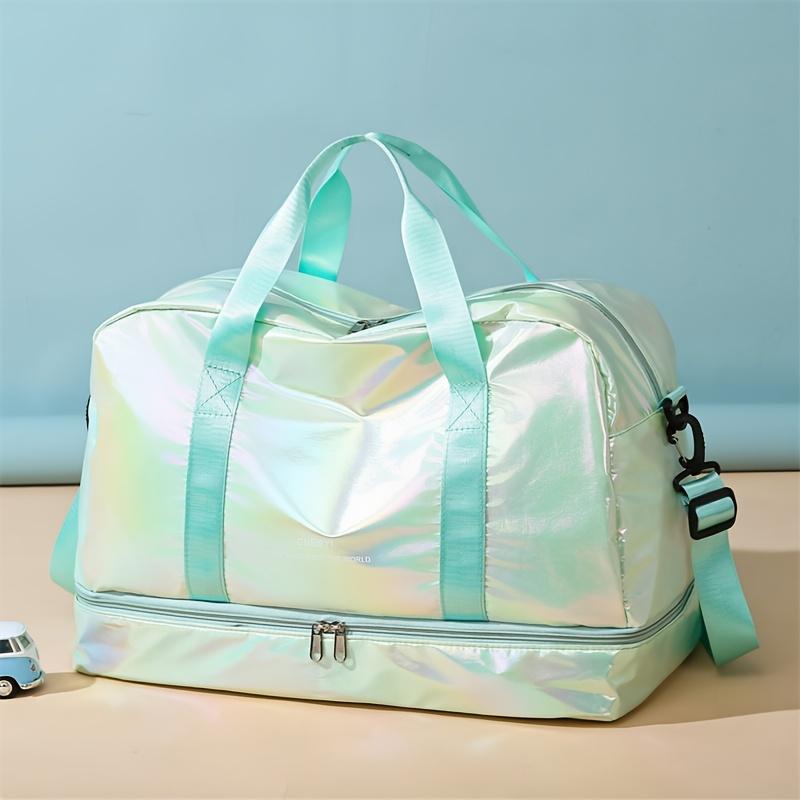 Large Capacity Multifunctional Casual Travel Duffel Bag, Lightweight Nylon Weekender Tote for Gym, Sports, Overnight Trips