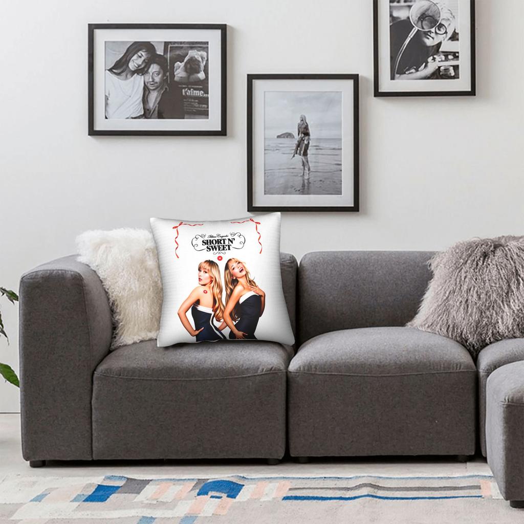 Sabrina Carpenter American Singer Pillow Case  Graphic Pillow Cover For Sofa Bedroom Home Decor Funny Pillowcases
