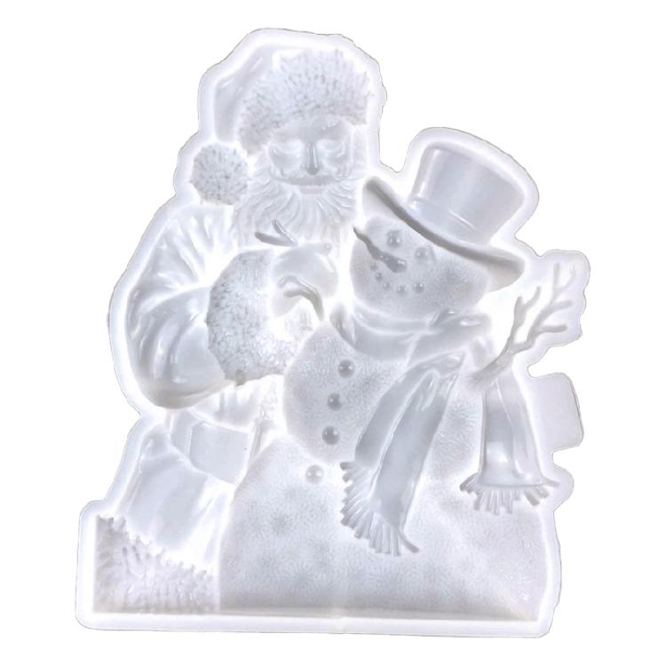 Christmas Santa Claus Resin Mold DIY Silicone Craft Mold Wall Hanging Decor 1 чистый