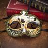 Party Bar Makeup Ball Half Face Men's Painted Gold Powder Mask Handmade Princess Mask Women's Handmade Dance Props