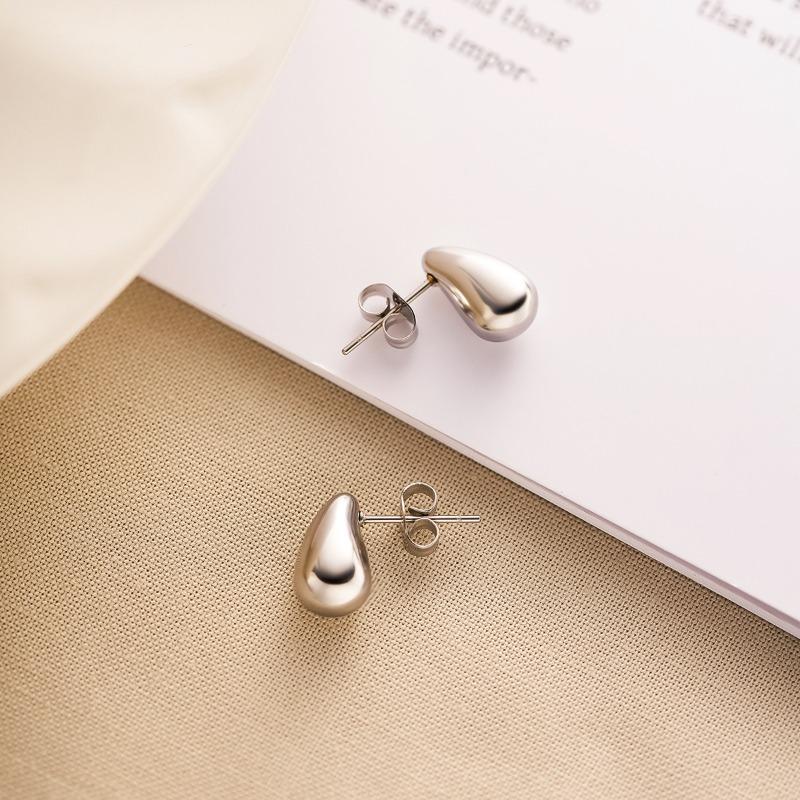 Fashionable Minimalist Gold Color Stainless Steel Irregular Water Drop Stud Earrings for Woman Charm Korea Jewelry Colorfast