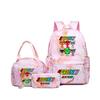 Rhythm box teen schoolbag sprunki cartoon print backpack pencil bag three-piece children's schoolbag 4