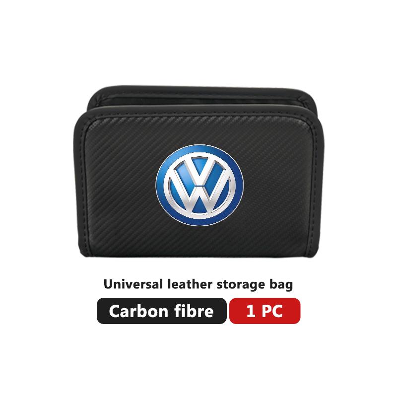 Car Leather Bag Portable Auto Storage Organizer Trash Bin For Volkswagen VW Polo Jetta Sagitar Magotan Passat B5 B6 B7 CC Tiguan zg7