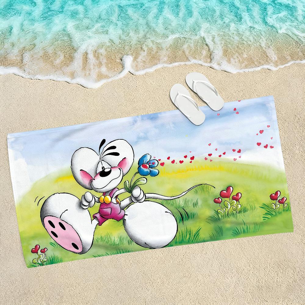 Cartoon D-Diddl Rat Towel Towels For Beaches Yoga Studios Gyms Hot Springs Swimming Pools And Picnics