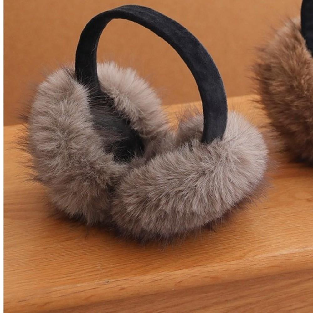 Folding Plush Earmuffs Faux Fur Ear Warmer Fashion Earflap Protection Outdoor