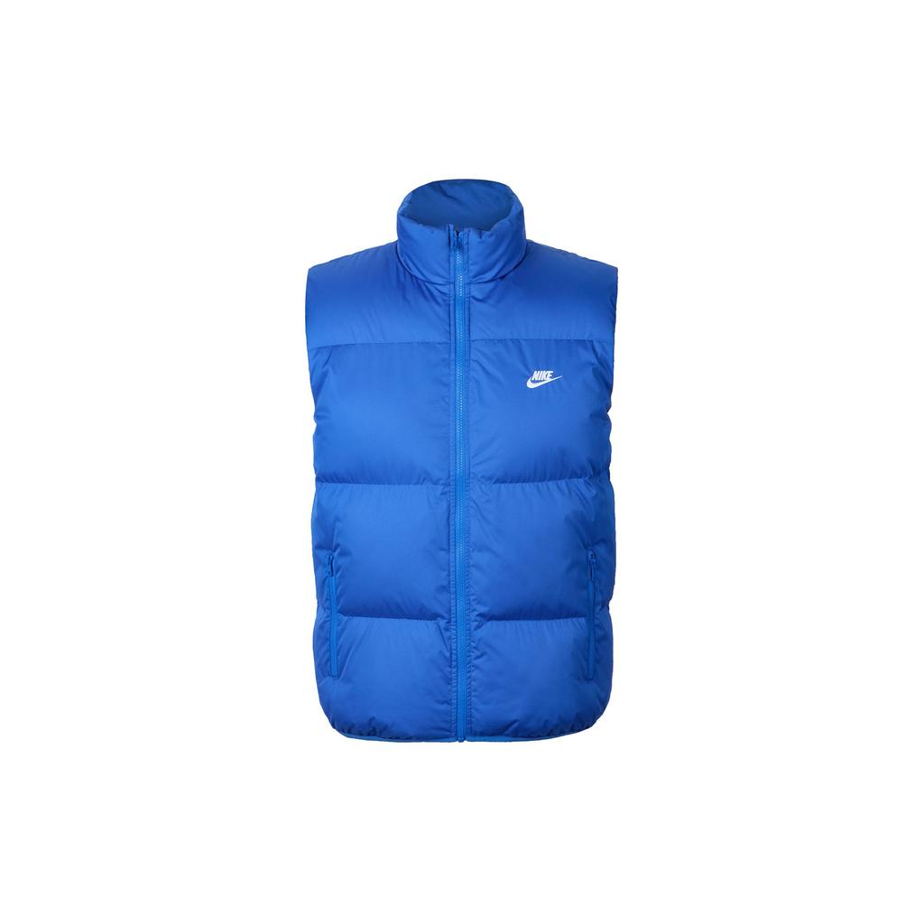 Nike Gilet Uomo Senza Maniche con Zip e Collo Alto Tinta Unita Gilet Blu FB7374-480