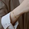 Elegant 18K Gold Titanium Steel Bracelets: European & American Fashion, Non-fading, Women's Versatile Personality Hand Jewelry