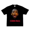 Chris Paul Sun Hip Hop Tide Basketball Print American Portrait Loose Short Sleeve T-Shirt for Men and Women