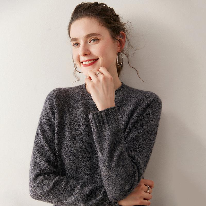 Autumn/Winter 2025 Women's Cashmere Knit Raglan Sweater - New Color, Loose Fit, Warm Pullover
