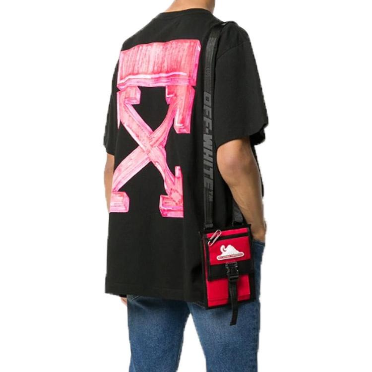 Off-White Marker Short-Sleeve Over Tee 'Black/Red' Men's OMAA038E20JER0021025