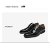 Men's Formal Gold Mirror Brogue Leather Shoes - Large Size, Lace-up Wedding Groom Attire