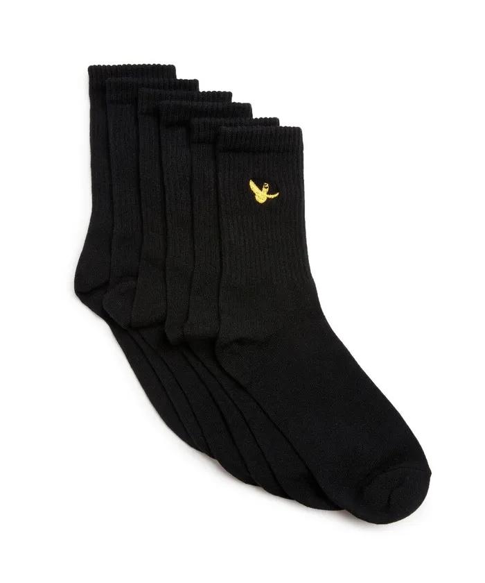 Angel Wappen Middle Socks 3-Pack - Black