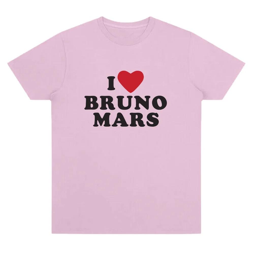 2026 I Heart Bruno Mars Maglietta Morbida Merchandising di Bruno Mars T-shirt Donna Uomo Cotone Casual a Manica Corta Top Basici per l'Uso Quotidiano