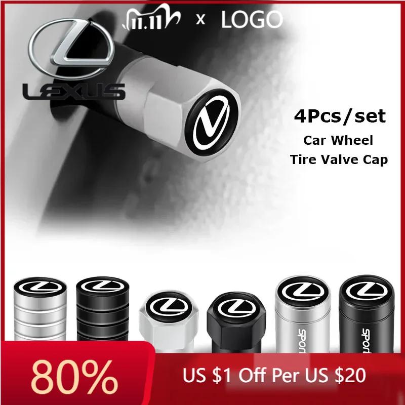2026 Hot Interior Stickers Car Wheel Tire Valve Cap Tire Airtight Cover Accessories For Lexus ES RX NX LS IS250 RX350 LS500 IS30