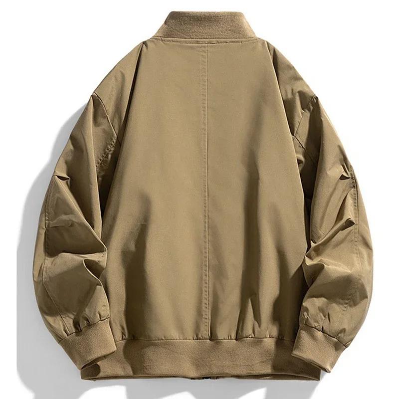 Men's Jacket Stand-up Collar Jacket Loose Large Size Breathable Tooling Baseball Uniform Casual Men's Jacket