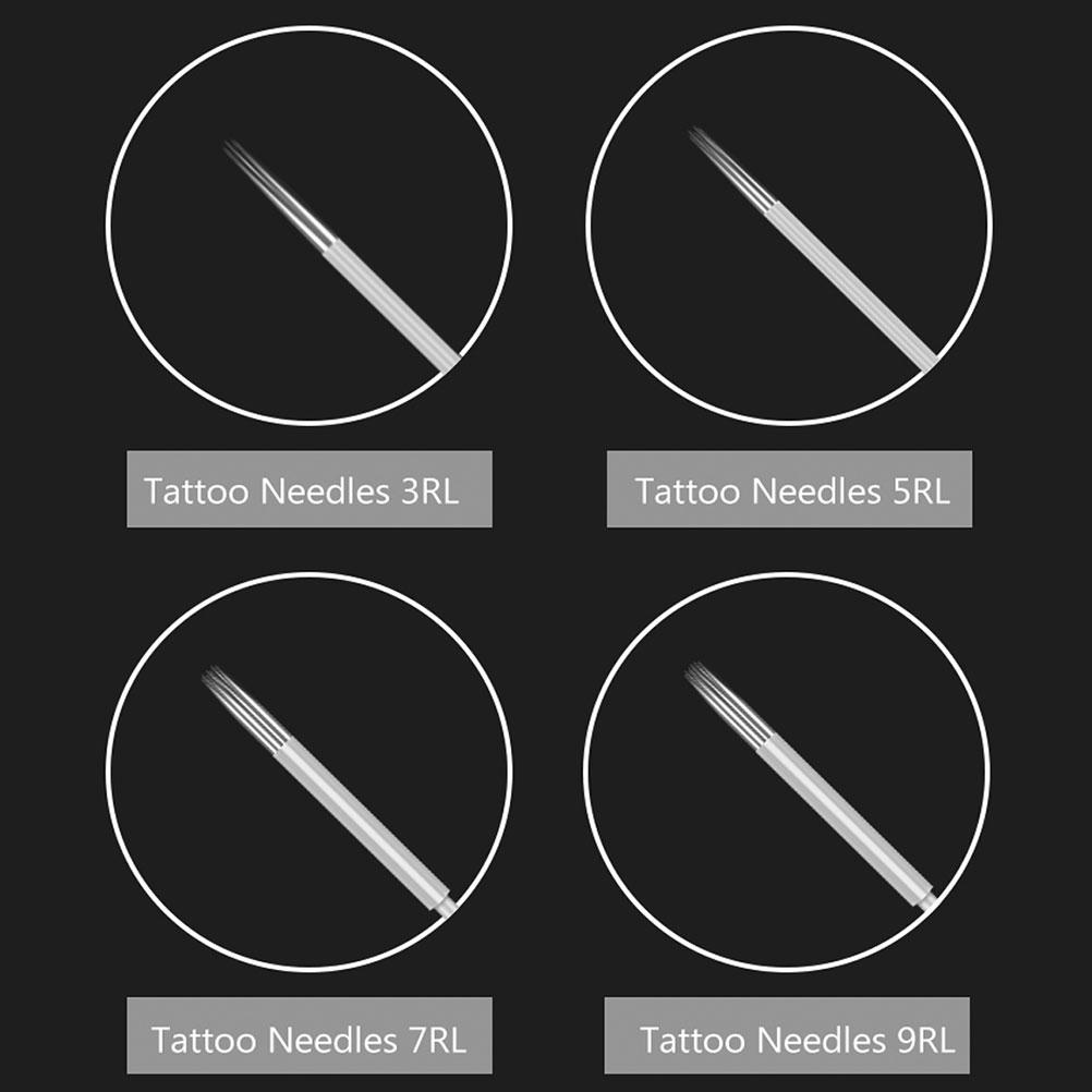 100PCS Disposable Tattoo Needles Mix Sizes Tattoo Needles Tattoo Accessories
