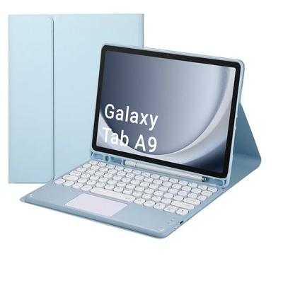Hülle mit Bluetooth-Tastatur und Touchpad für Samsung Galaxy Tab A9 8.7 CFX110 (blau)