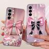Luxury Flower Butterfly Bow Pattern Casing For Samsung Galaxy A36 A16 A06 4G 5G Back Cover Clear Soft Silicone Phone Case