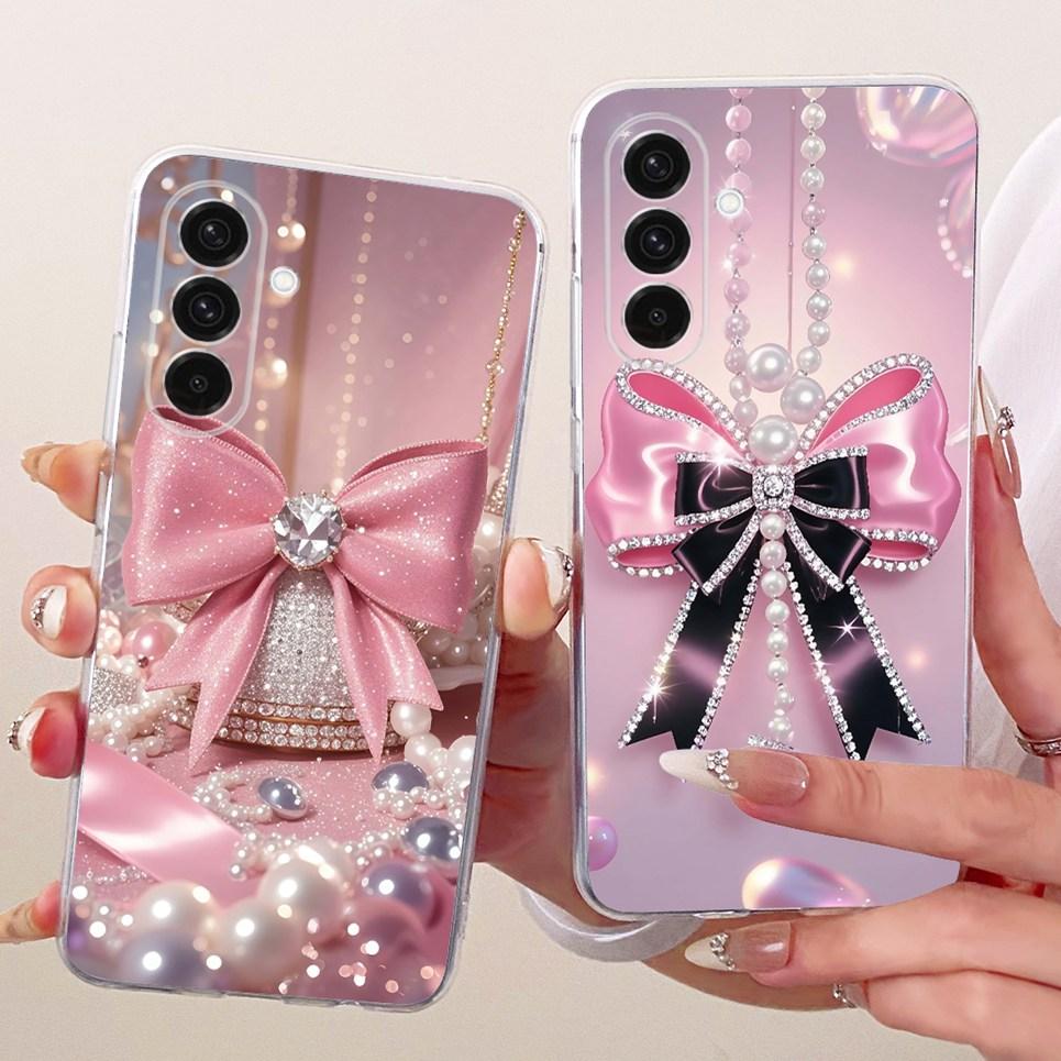 Luxury Flower Butterfly Bow Pattern Casing For Samsung Galaxy A36 A16 A06 4G 5G Back Cover Clear Soft Silicone Phone Case