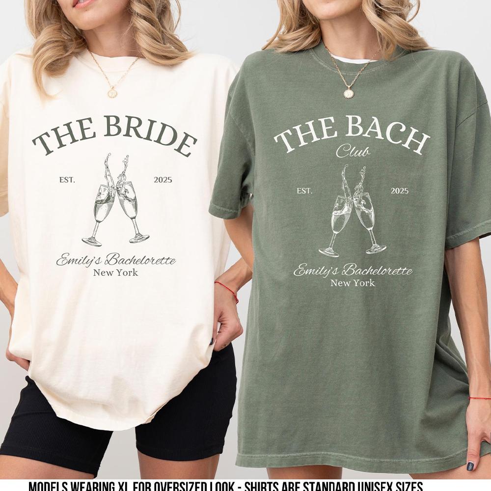 The Bach Club Bachelorette Shirts Bach Shirt Social Club Bach Club 1717 Comfort Shirts Cotton Y2K Top Daily Trendy Streetwear