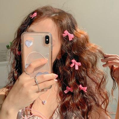 6pcs Ribbon Bow Hair Clips Ballet Sweet Bowknot Hairpins Bang Clip Korean Girls Mini Grabs Clips Women Headwear Hair Accessories