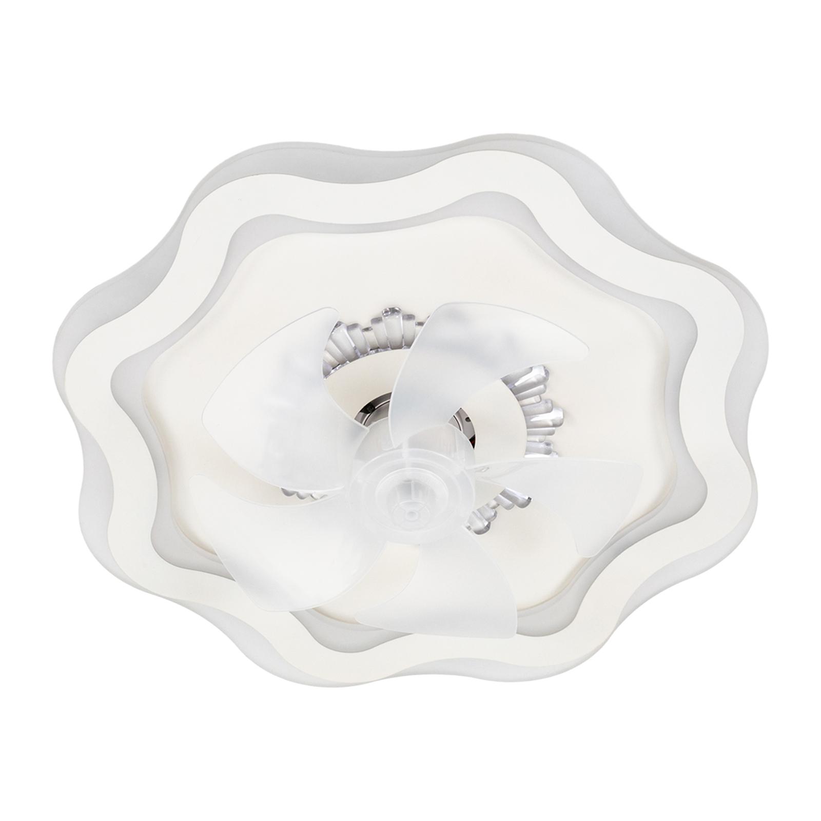 

Flush Mount Ceiling Fan with Lights and Remote,6 Wind Speeds & 3 Lighting Colors Low Profile 25dB Low Noise for Living Rooms белый