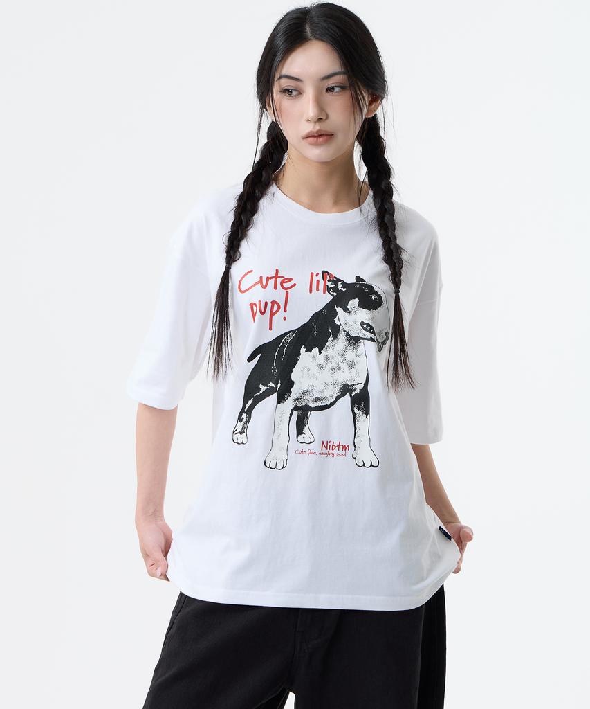 Nasttingijeubeleoldaenmi Bull Terrier Vintage Tee_White